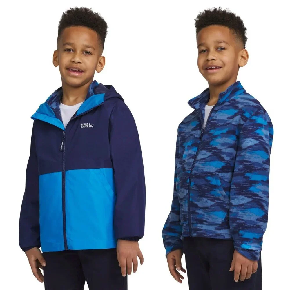 Eddie Bauer Youth 3-in-1 Jacket : Inner‎ Fleece Liner Water Resistant